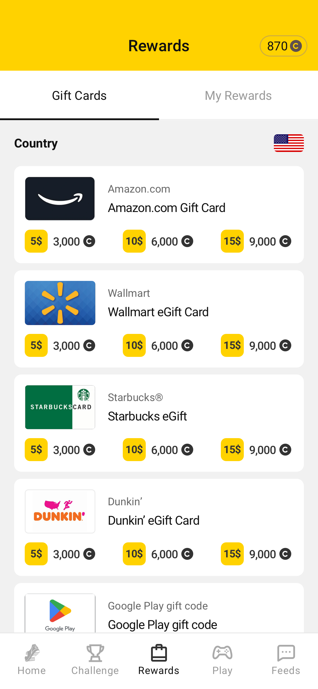Rewards Screen
